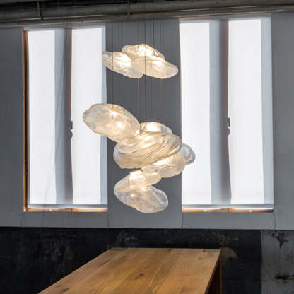 Byers glass pendant light in living room