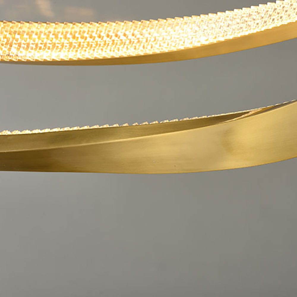 Arisha Pendant Light: Golden Metal Spiral Design
