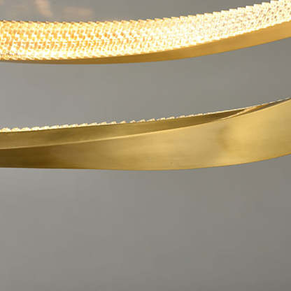 Arisha Pendant Light: Golden Metal Spiral Design