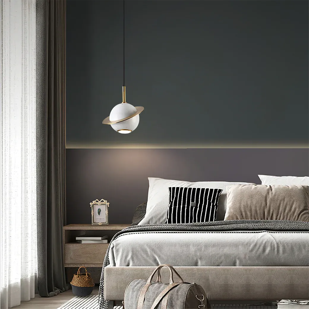 Valentina Modern Sphere Marble Pendant Light Bedroom Dining Room