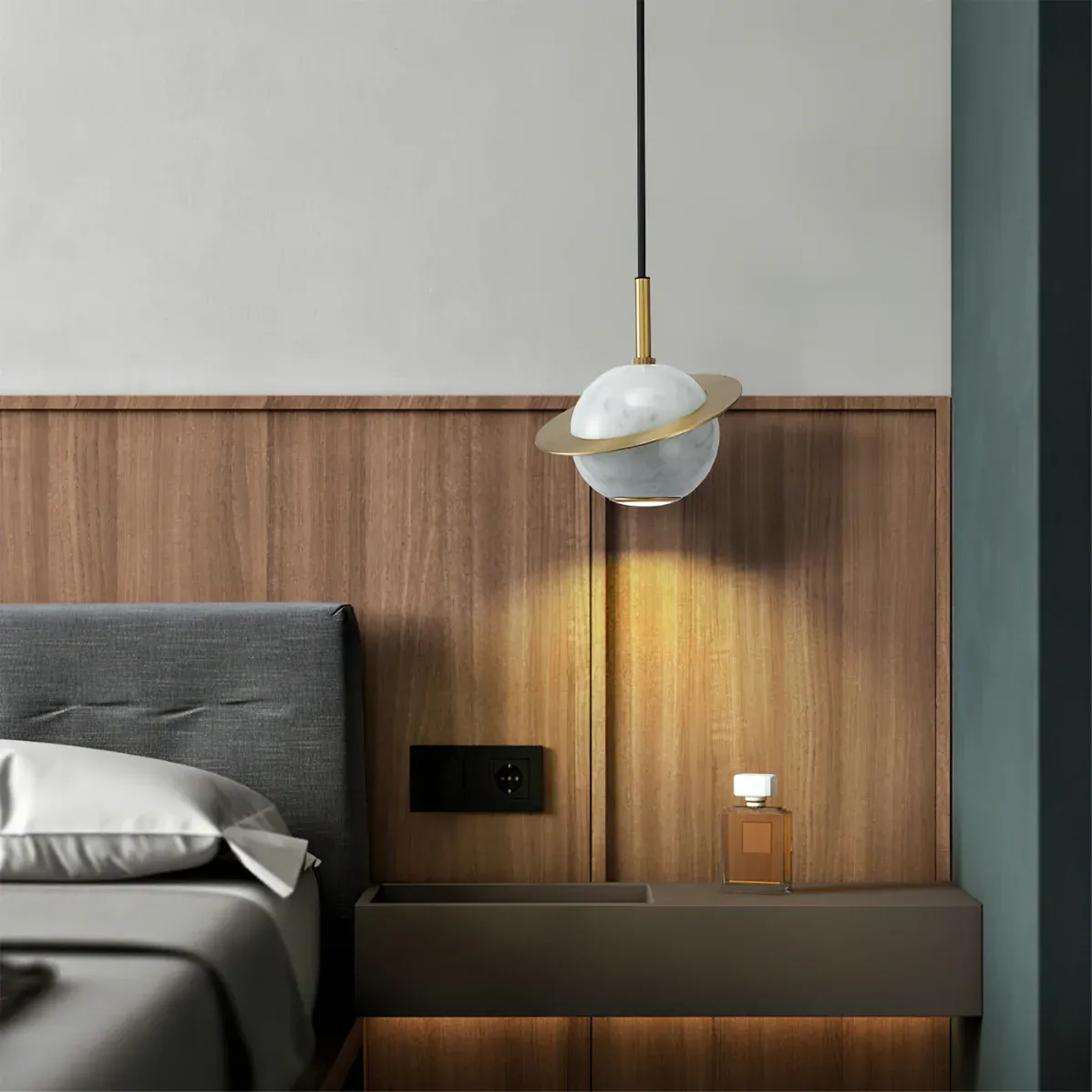 Valentina Modern Sphere Marble Pendant Light Bedroom Dining Room