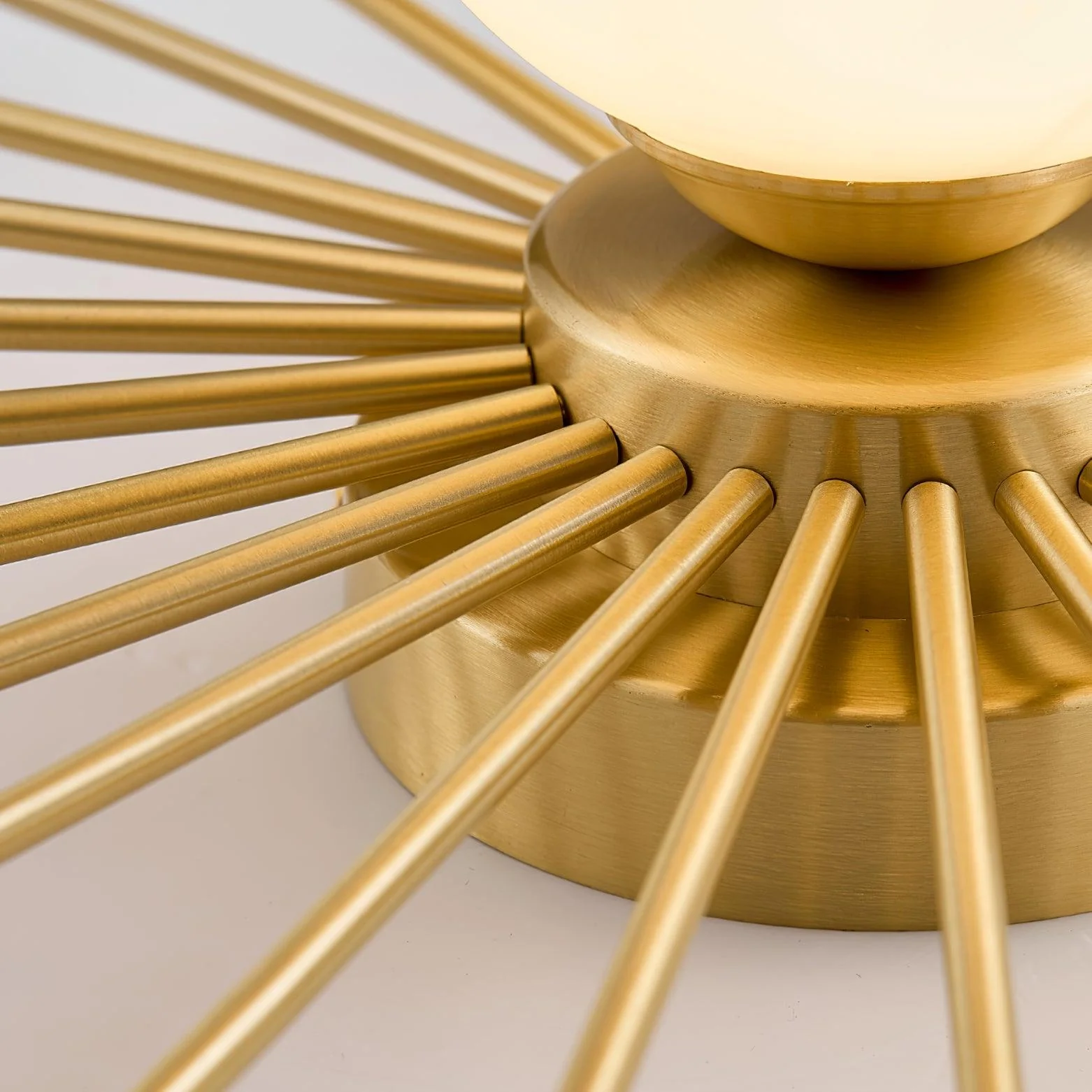 Lowry Vintage Classical Sun Brass Ceiling Light Bedroom Hallway