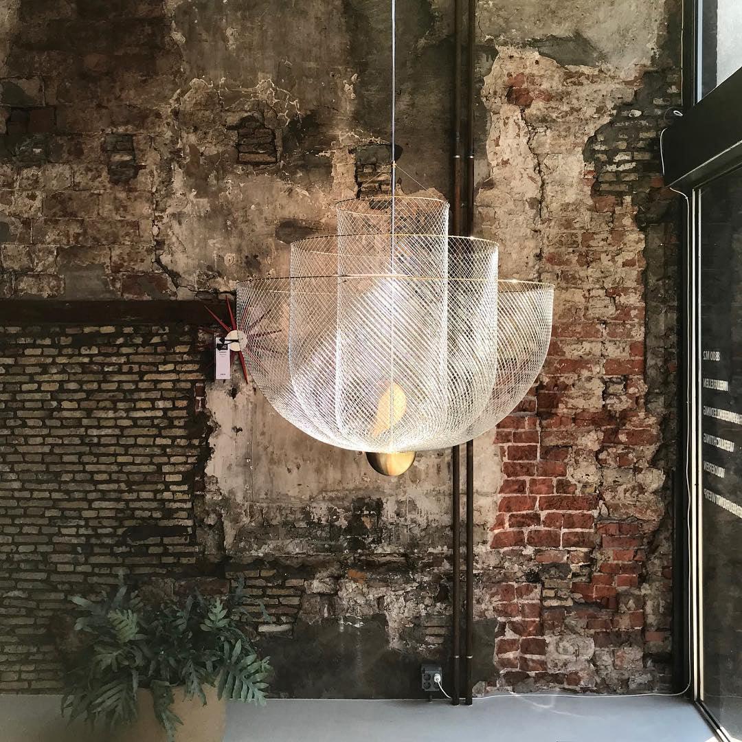 Alessio Unusual Metal Chrome Gold Pendant Light Bedroom Living Room