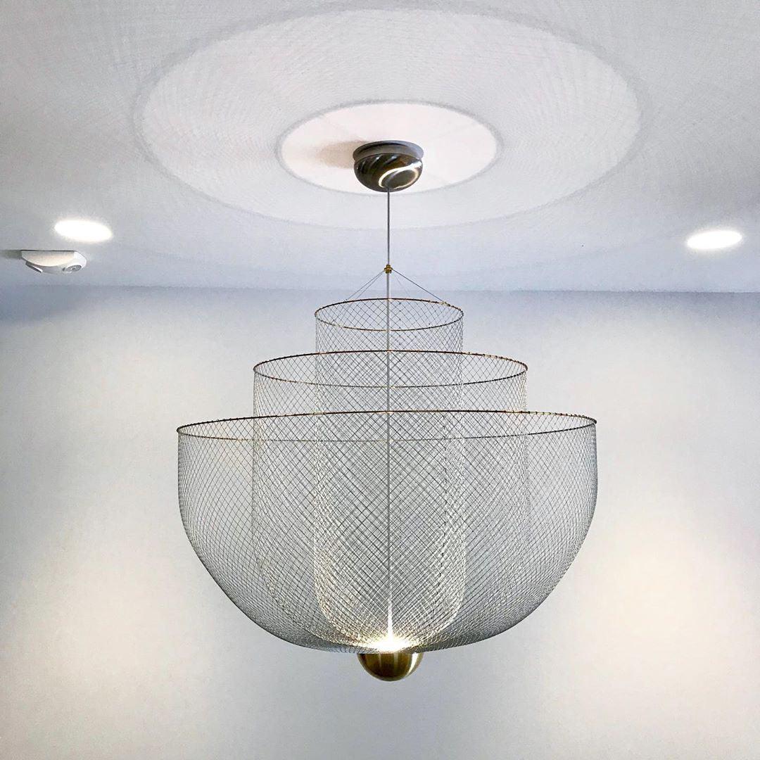 Alessio Unusual Metal Chrome Gold Pendant Light Bedroom Living Room