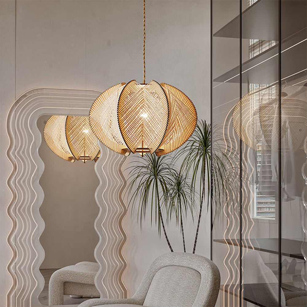 Muto Retro Round Pendant Light in dining room setting