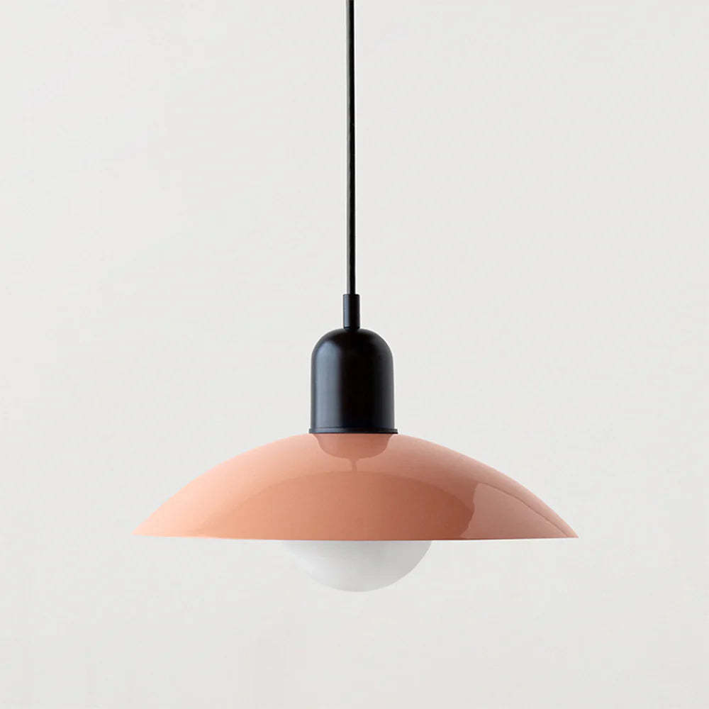 Morandi pendant light, dome-shaped, peach color