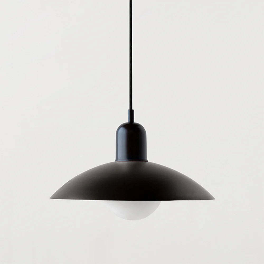 Black Morandi Pendant Light, metal dome shade