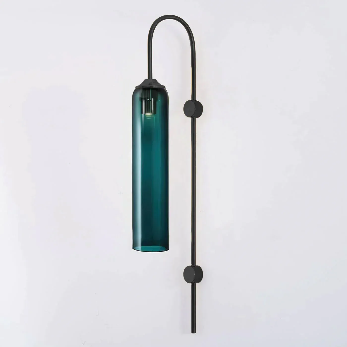Hailie Minimalism Metal Gold Black Glass Wall Lamp Bedroom Living Room