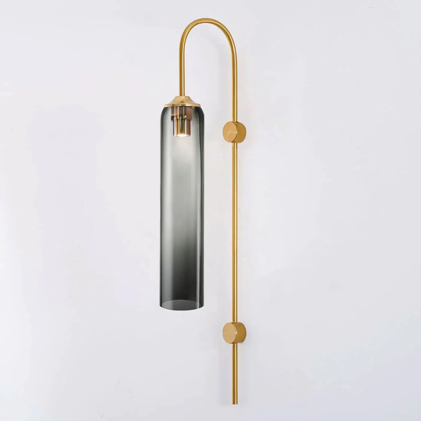 Hailie Minimalism Metal Gold Black Glass Wall Lamp Bedroom Living Room
