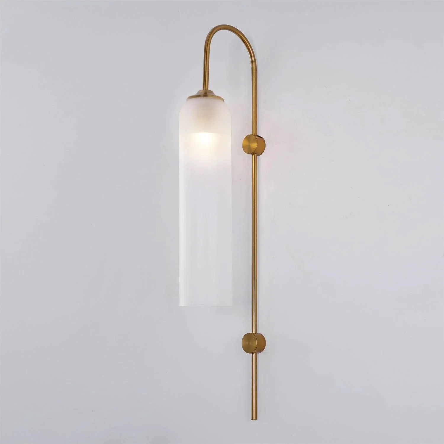 Hailie Minimalism Metal Gold Black Glass Wall Lamp Bedroom Living Room