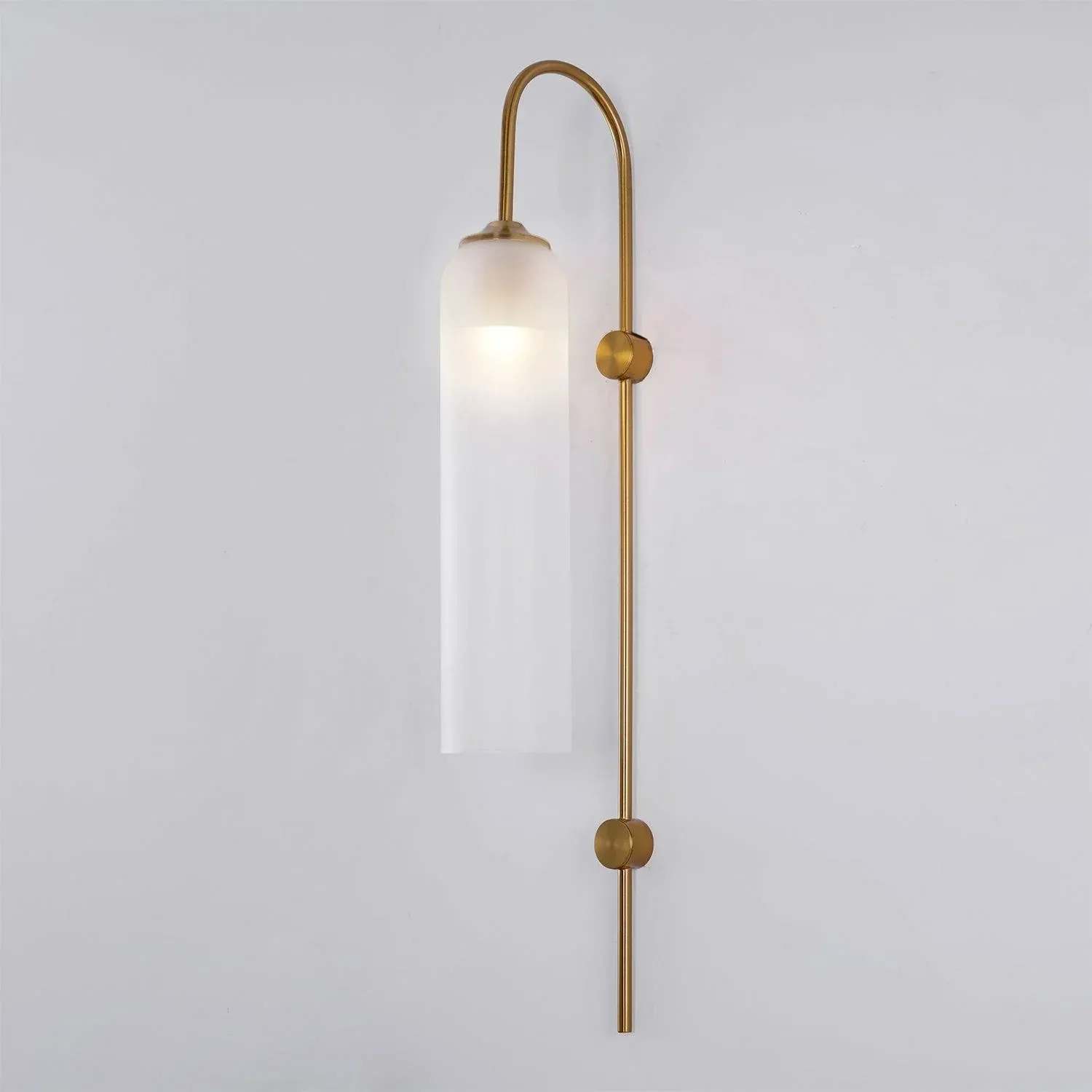 Hailie Minimalism Metal Gold Black Glass Wall Lamp Bedroom Living Room
