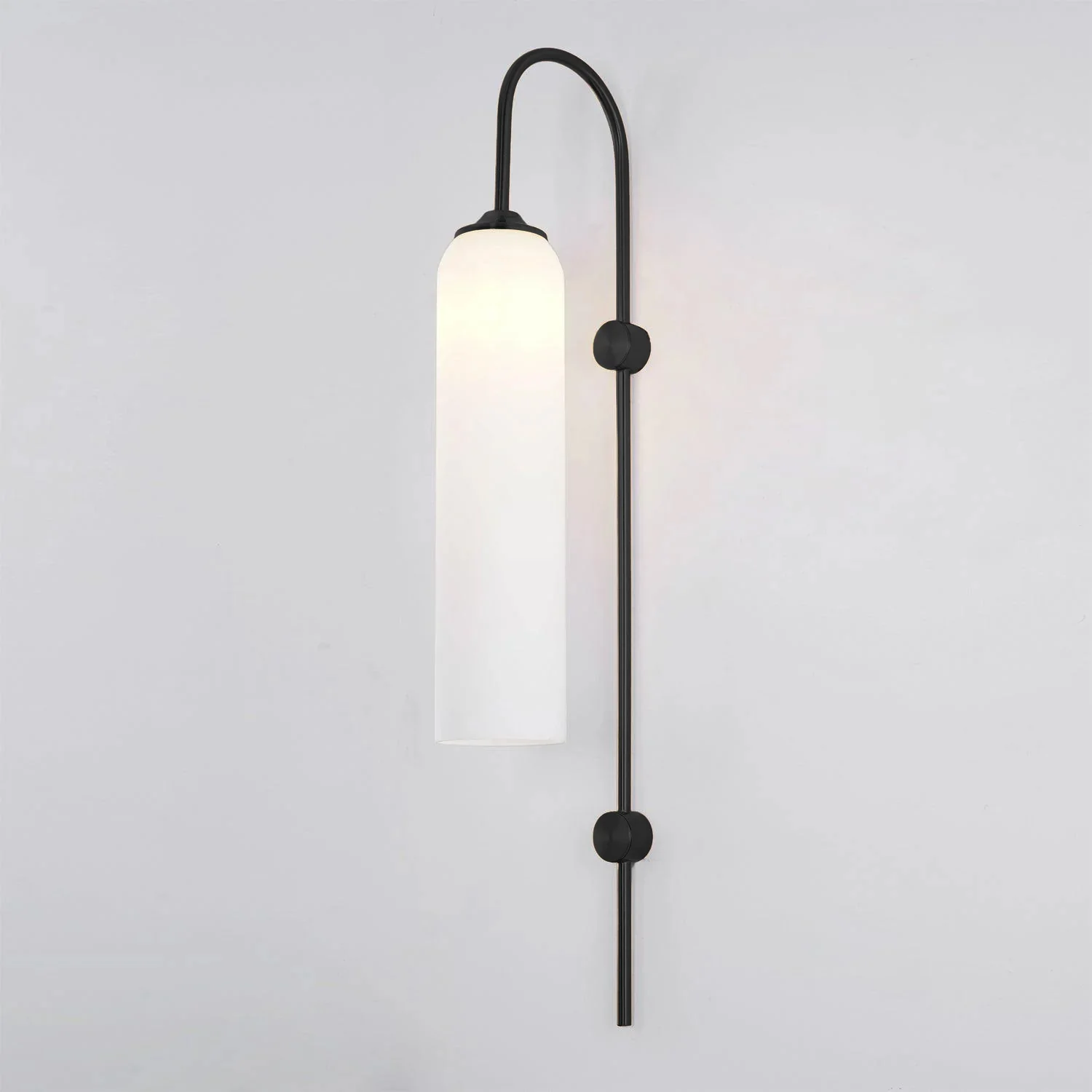 Hailie Minimalism Metal Gold Black Glass Wall Lamp Bedroom Living Room