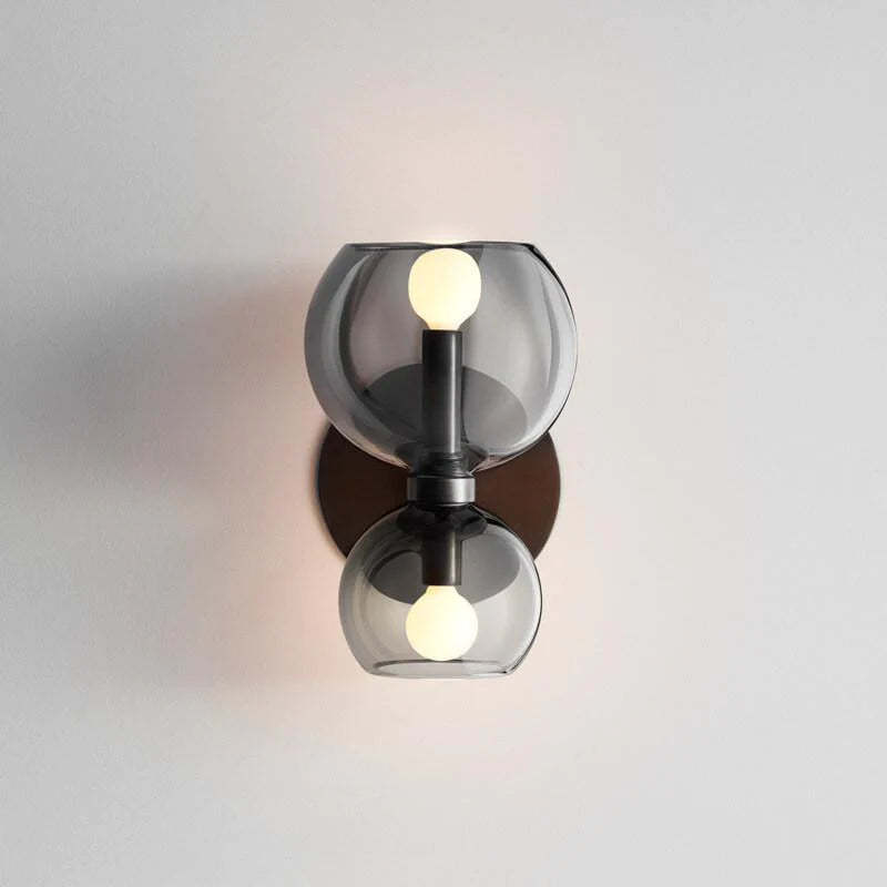 Valentina Hourglass Wall Lamp with metal and glass