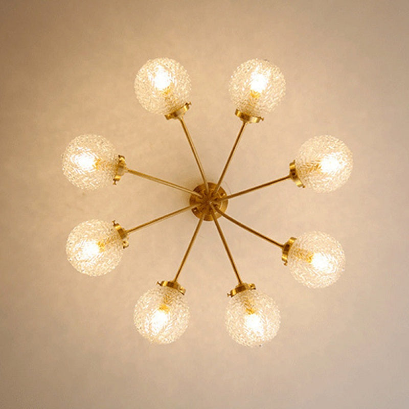 Valentina Modern Ceiling Light, Glass Sphere, warm lighting