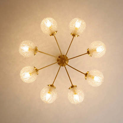 Valentina Modern Ceiling Light, Glass Sphere, warm lighting