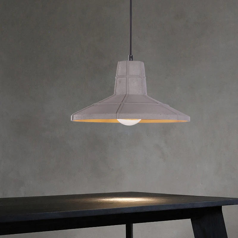 Byers Industrial Pendant Light, Concrete Shade, Indoor Lighting