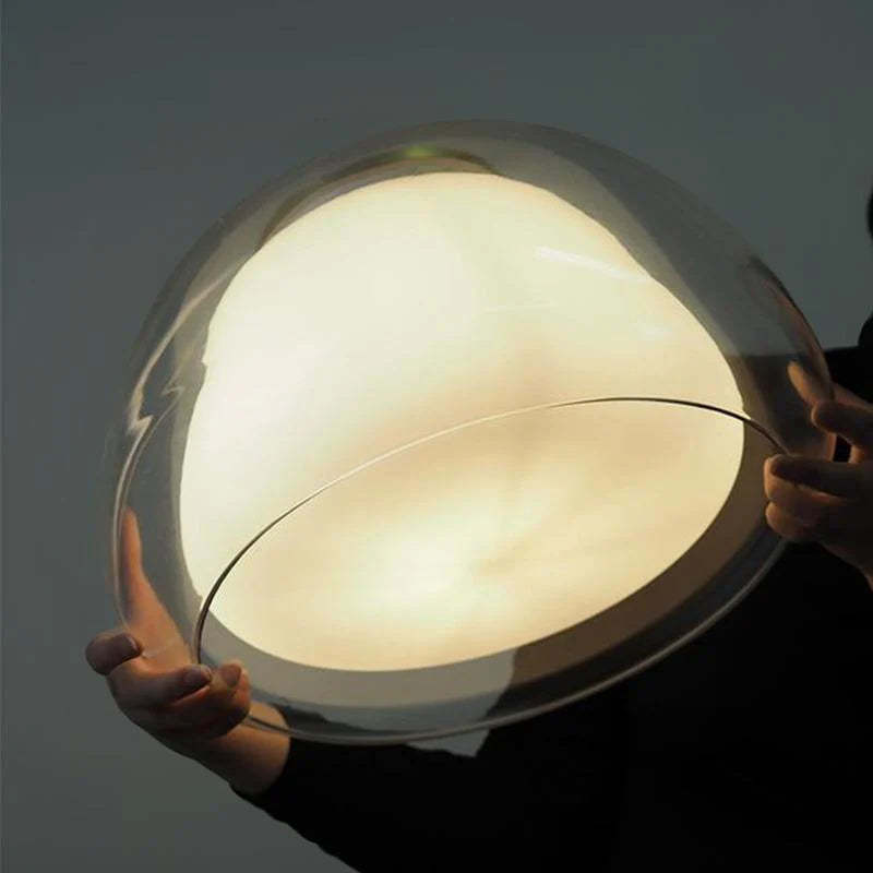 Hailie Modern LED Pendant Light glowing