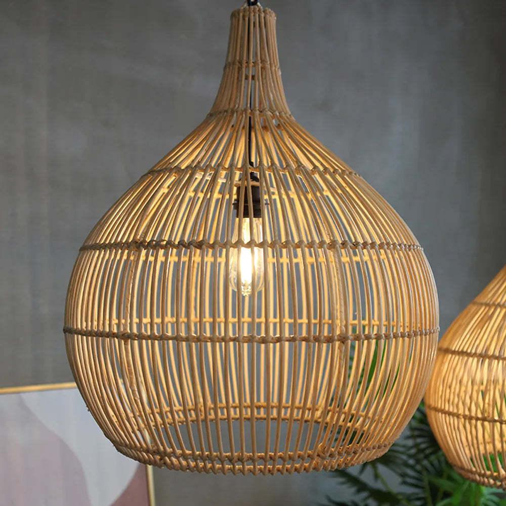 Muto Rattan Pendant Light, warm and inviting indoor lighting