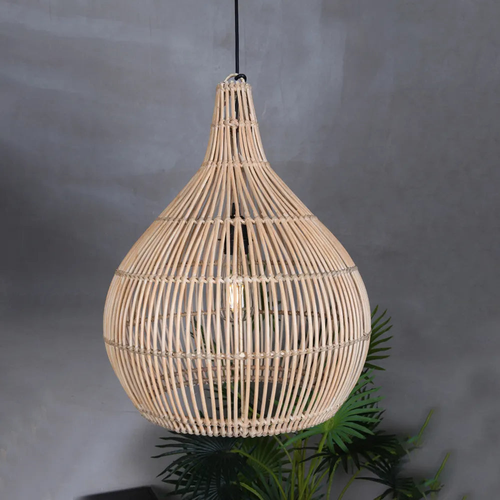 Muto Rattan Pendant Light - Japanese style for bedroom and dining room