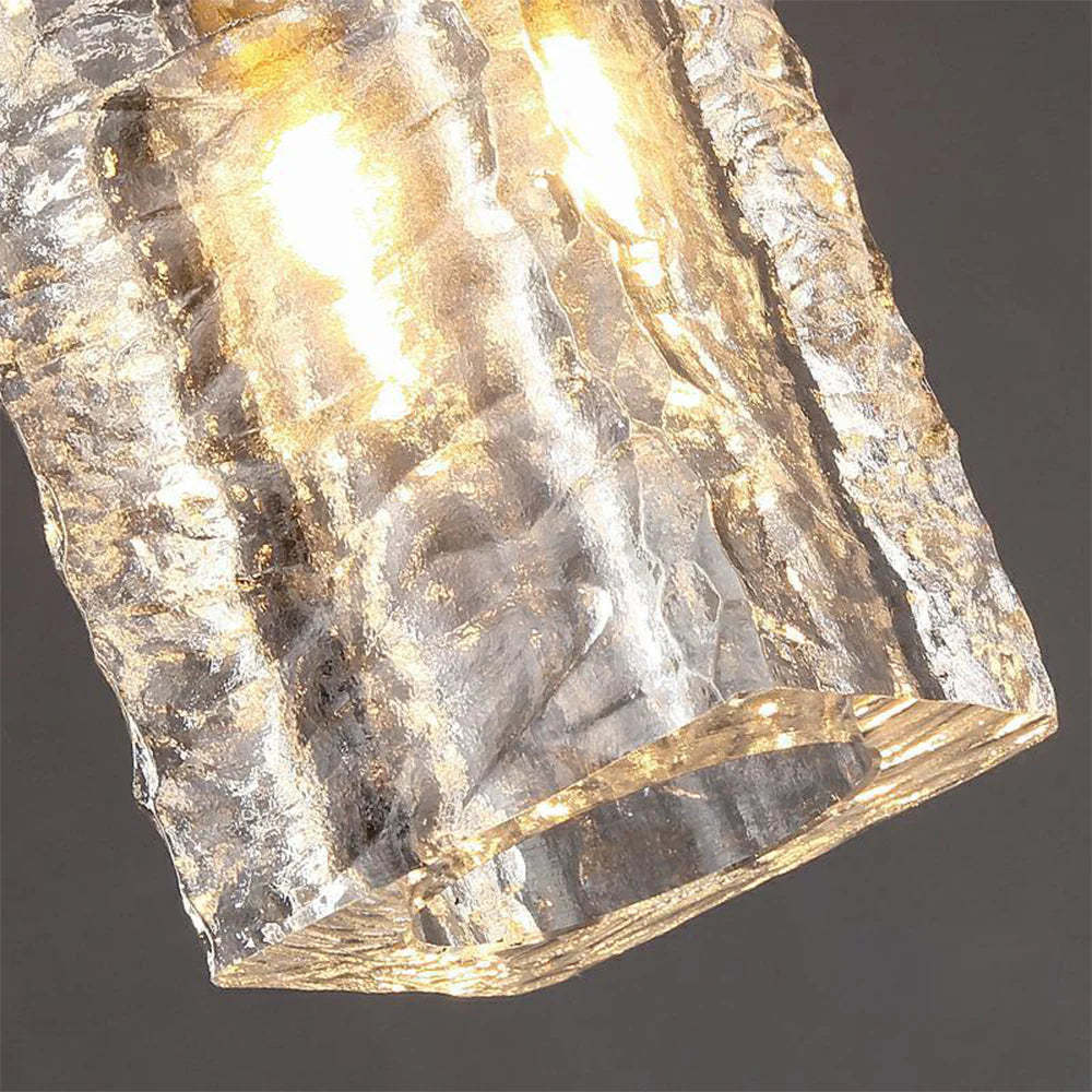 Close-up of Kristy pendant light crystal shade detail