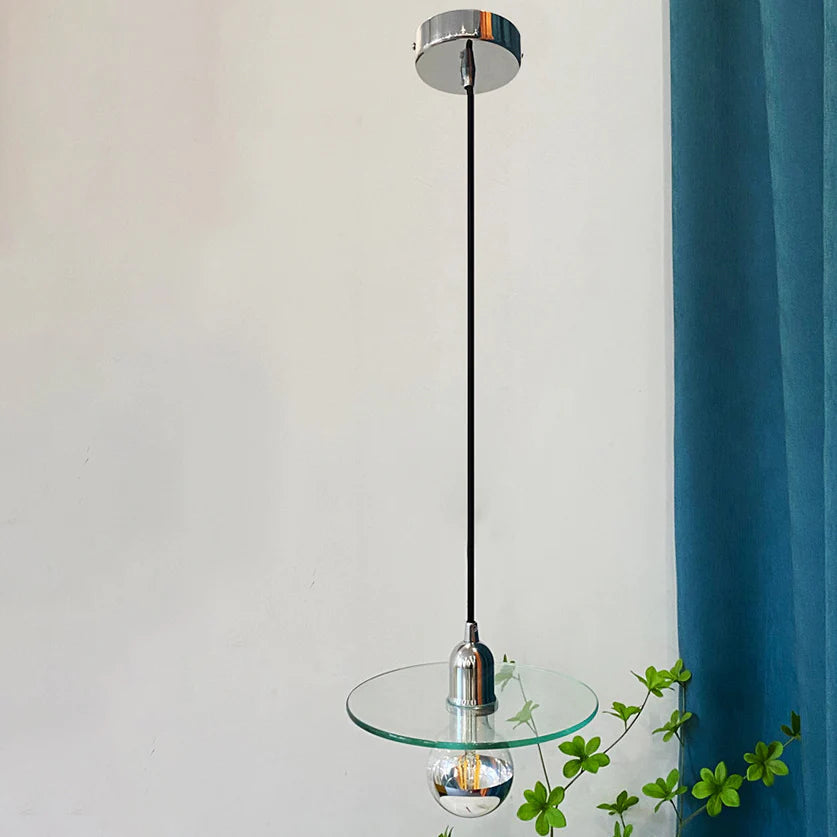 Hailie Sphere Pendant Light, Modern Glass and Metal Design