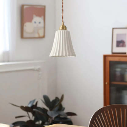 Alessio ceramic pendant light in dining room.
