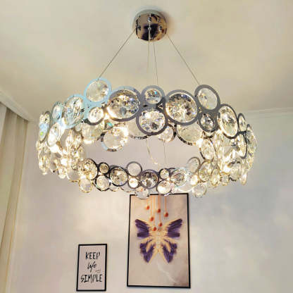 Marilyn Modern LED Round Crystal Chandelier for Living Room