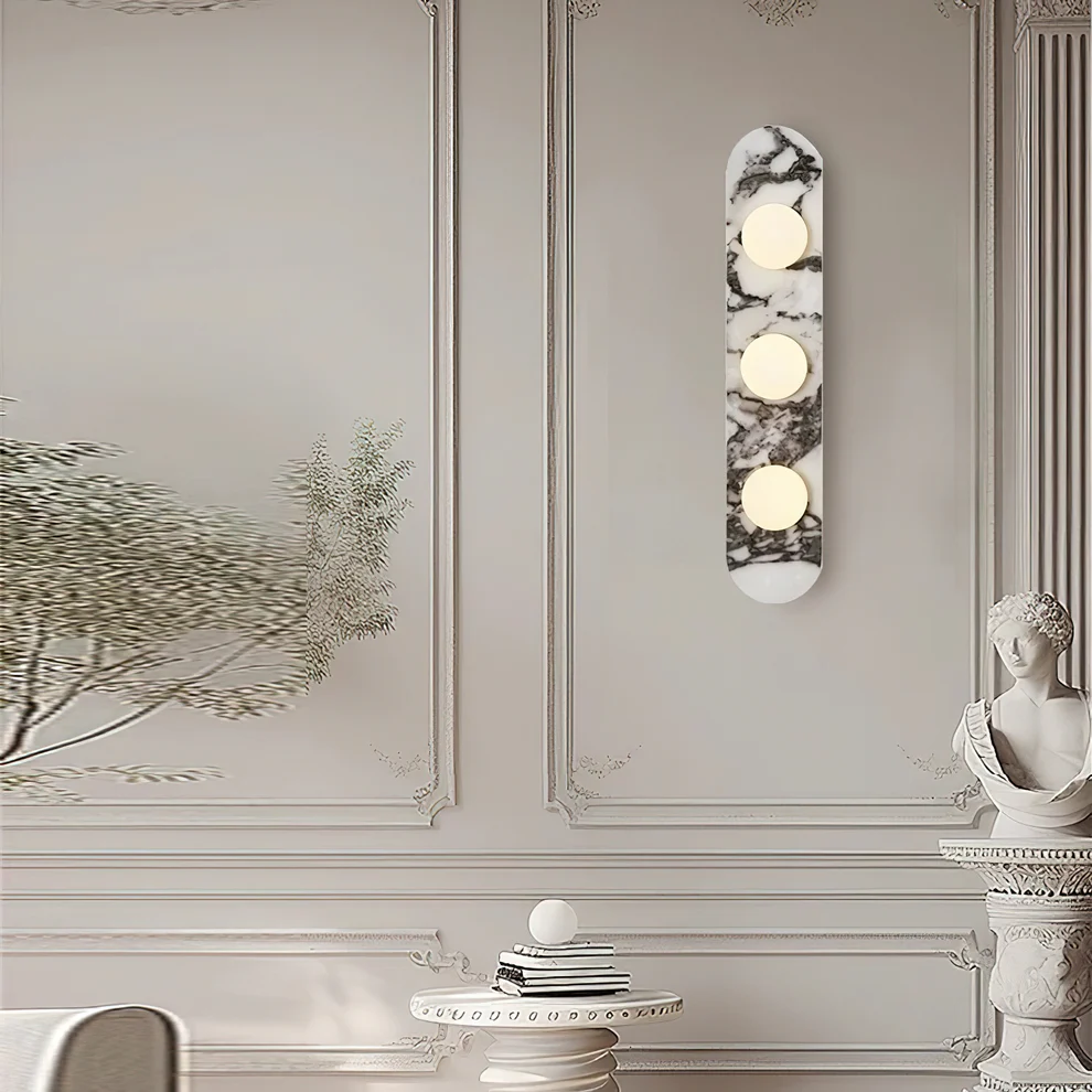 Jade White Marble Wall Lamp