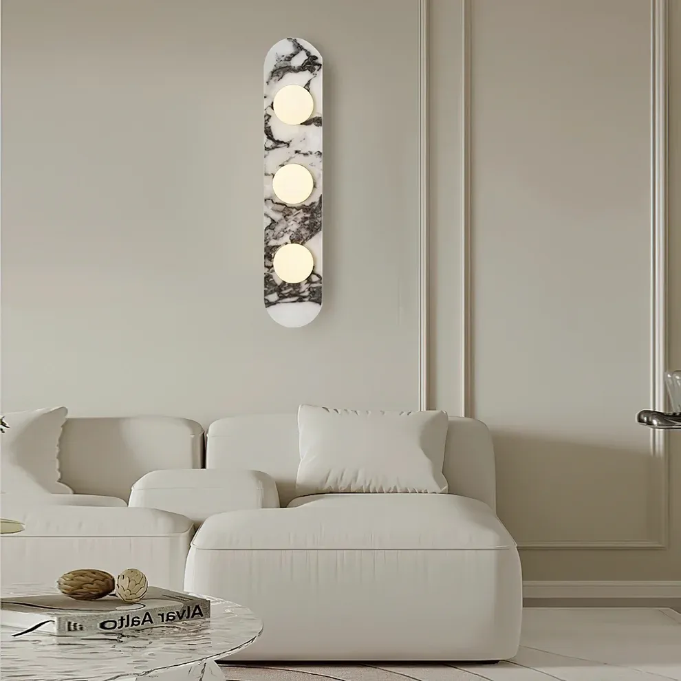 Jade White Marble Wall Lamp
