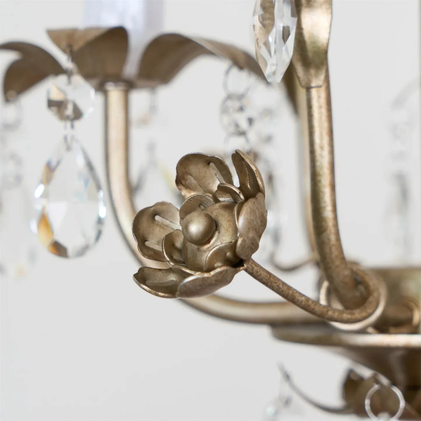 Alessio Vintage Gold Crystal Metal Chandelier Dining Room Bedroom