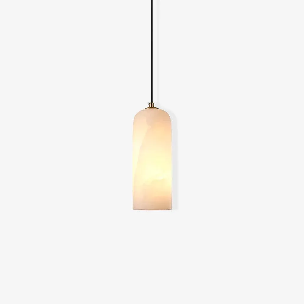 Jade Minimalism Metal Alabaster Pendant Light Bedroom Living Room