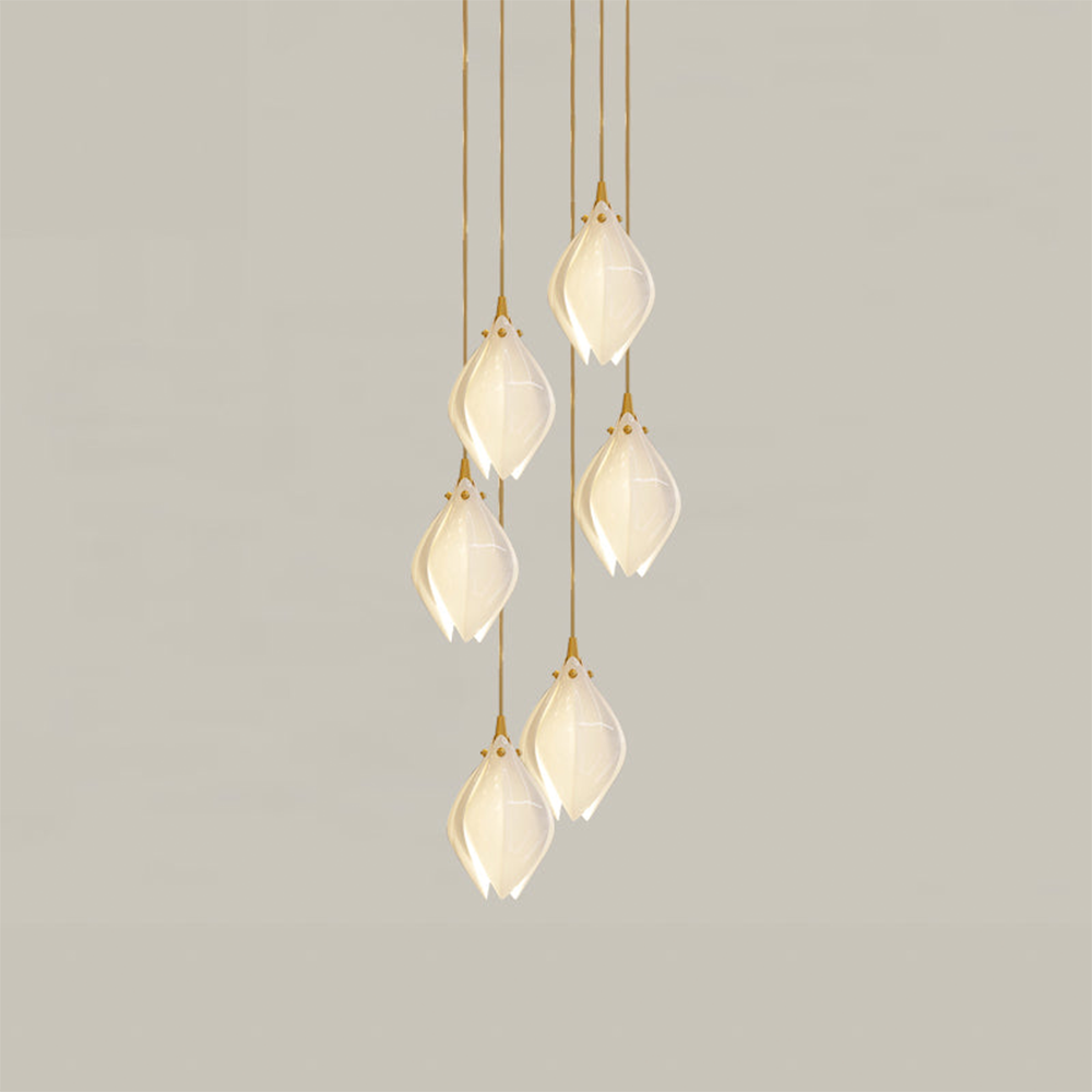 Alana Ceramic Pendant Light - Flower Drop Chandelier
