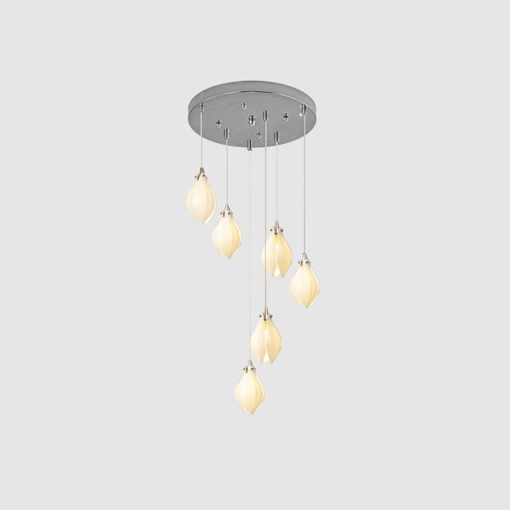 Alana ceramic flower pendant light, living room lighting.