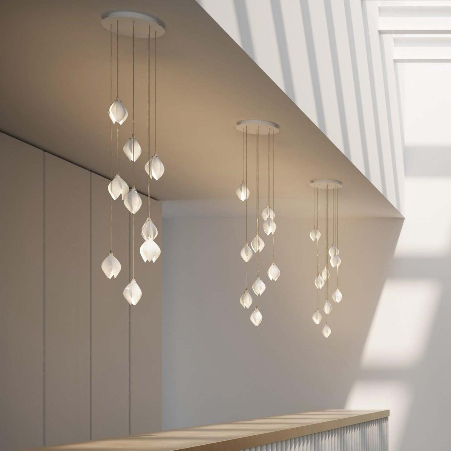 Alana Pendant Light: Luxury ceramic chandelier lighting by Las Sola