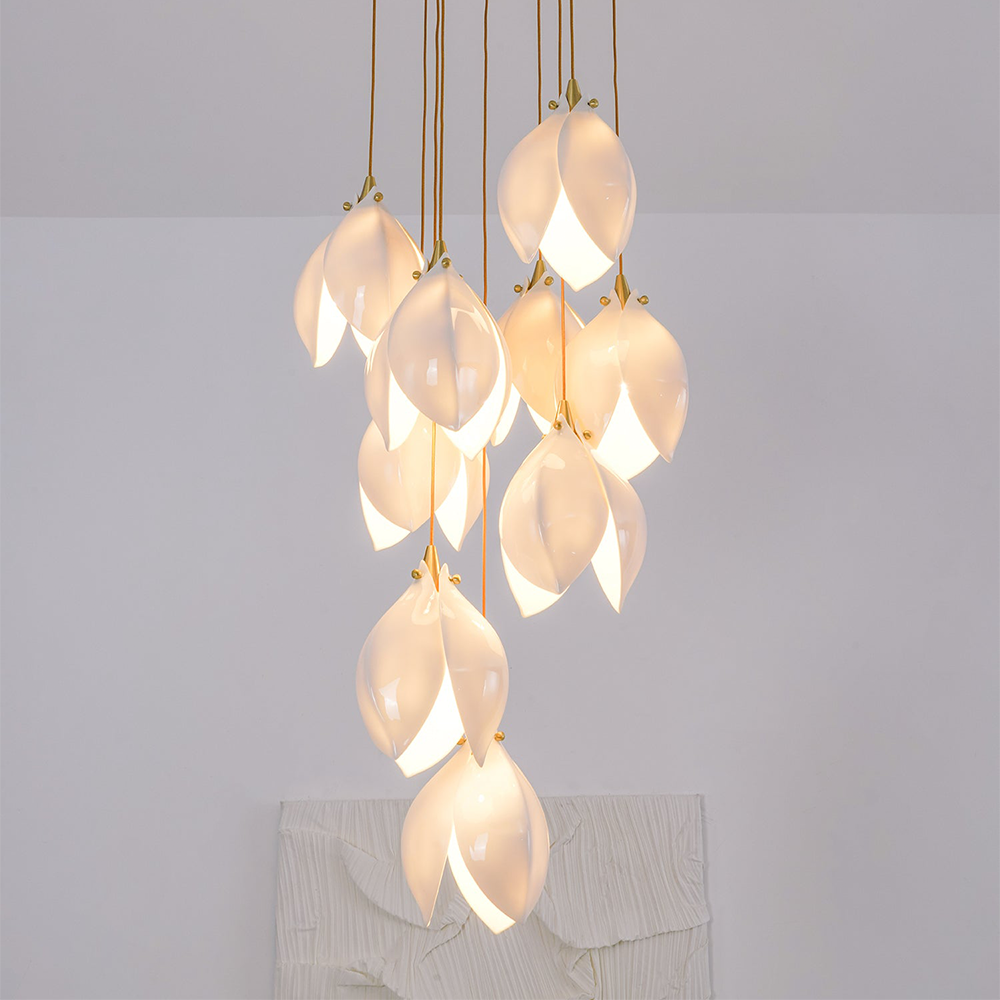 Alana Ceramic Pendant Light - Flower Chandelier Lighting