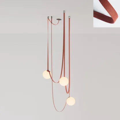 Valentina Modern Unusual Leather Canvas Pentand Light Living Room Bedroom