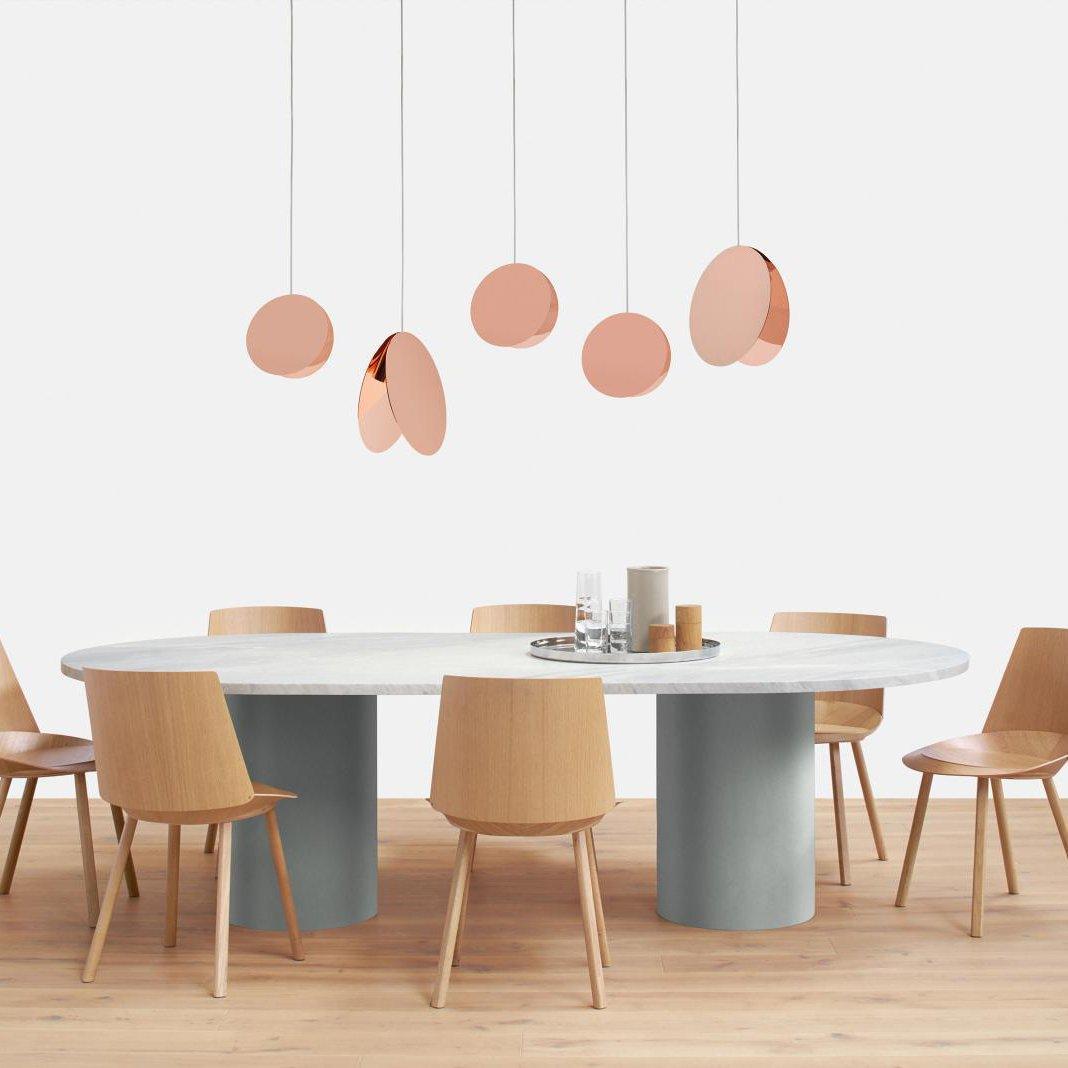 Morandi Round Pendant Lights over Dining Table