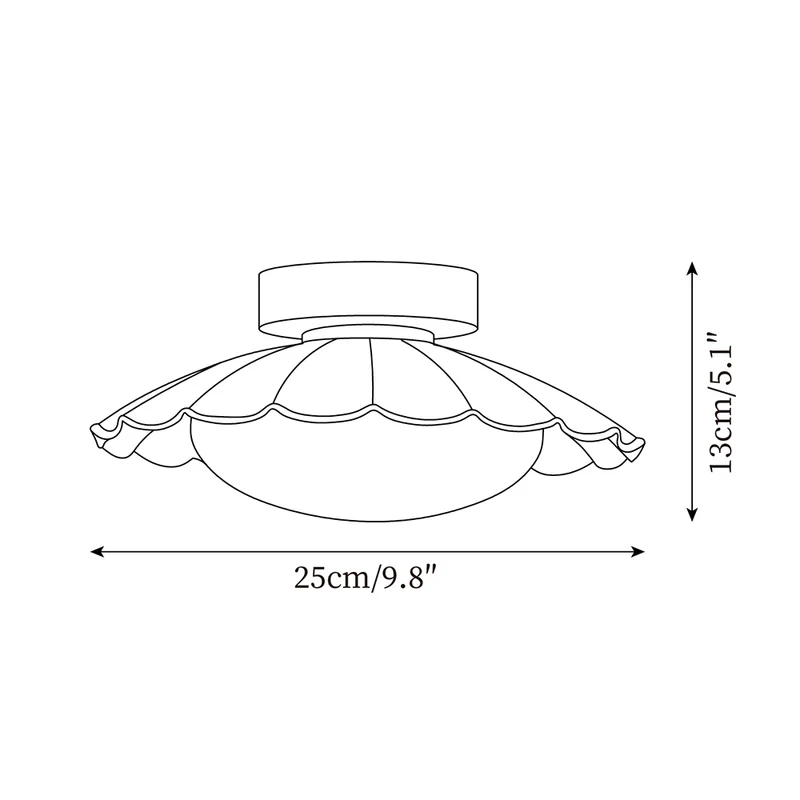 Morandi Round Petal Flush Mount Ceiling Light