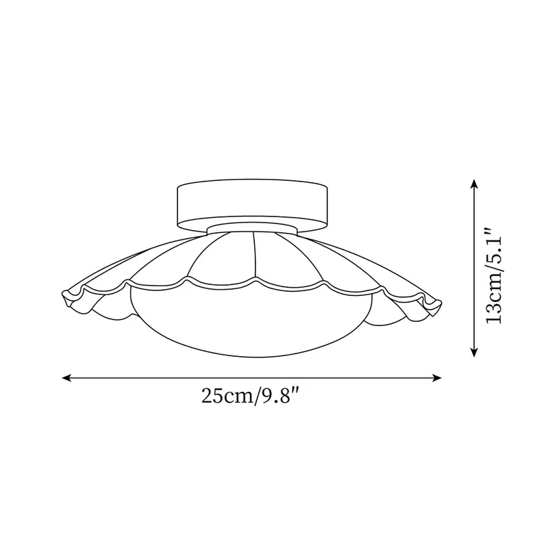 Morandi Round Petal Flush Mount Ceiling Light