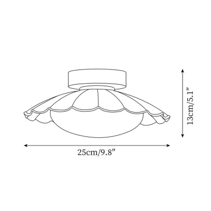 Morandi Round Petal Flush Mount Ceiling Light