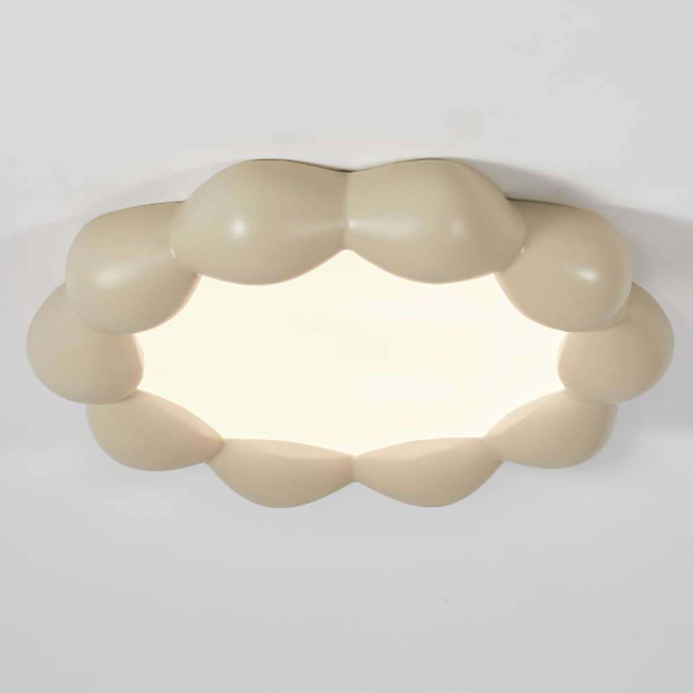 Cream-colored cloud-shaped ceiling light