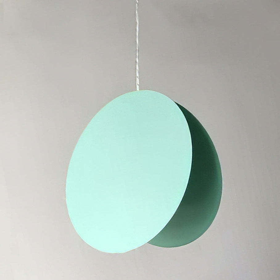 Morandi Round Pendant Light, Mint Green, Metal, Modern Design