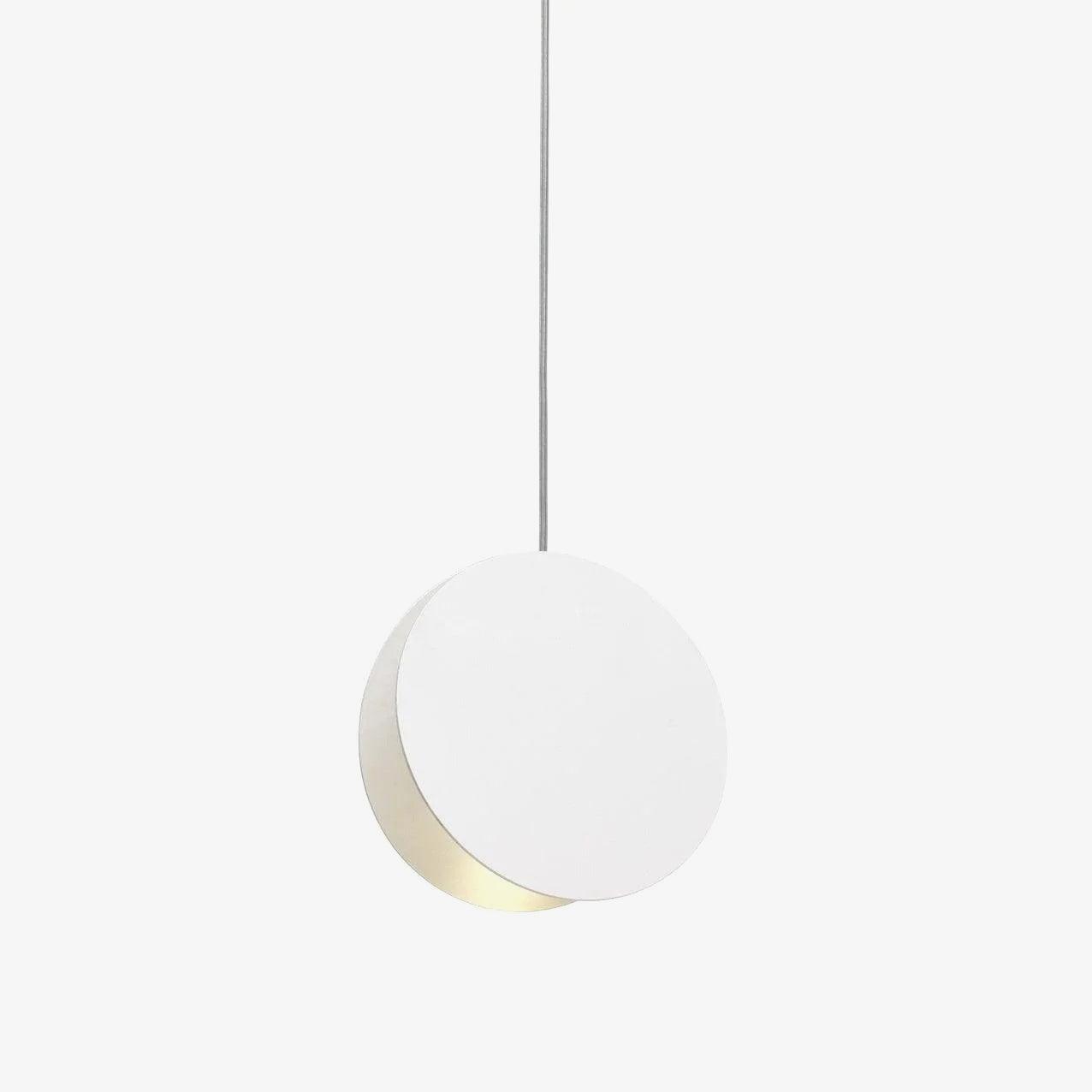Morandi Round Pendant Light, White Metal, Modern Lighting