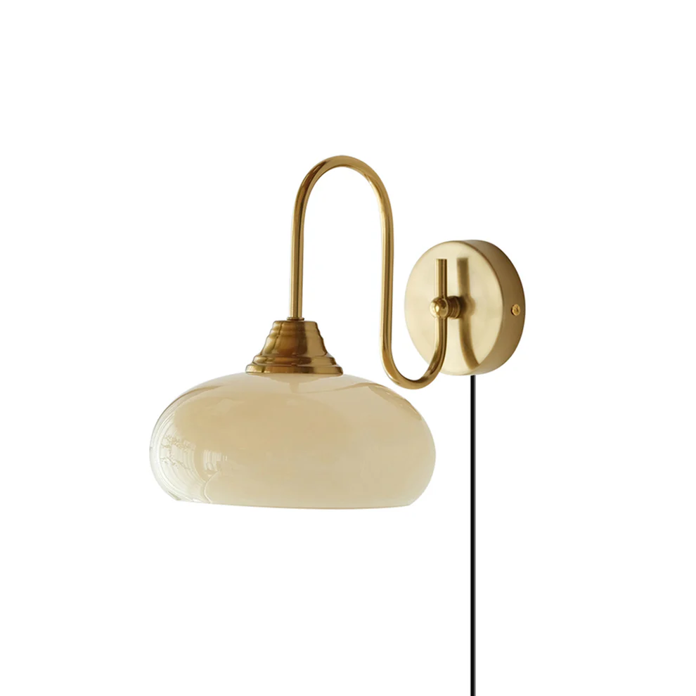 Hailie Glass Plug-in Wall Lamp