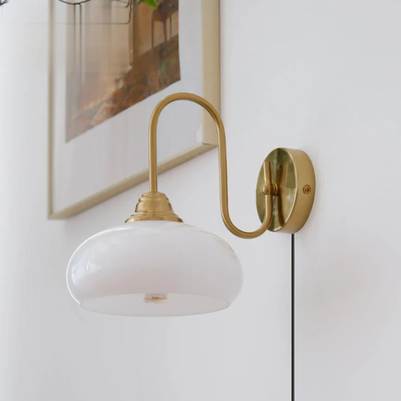 Hailie Glass Plug-in Wall Lamp