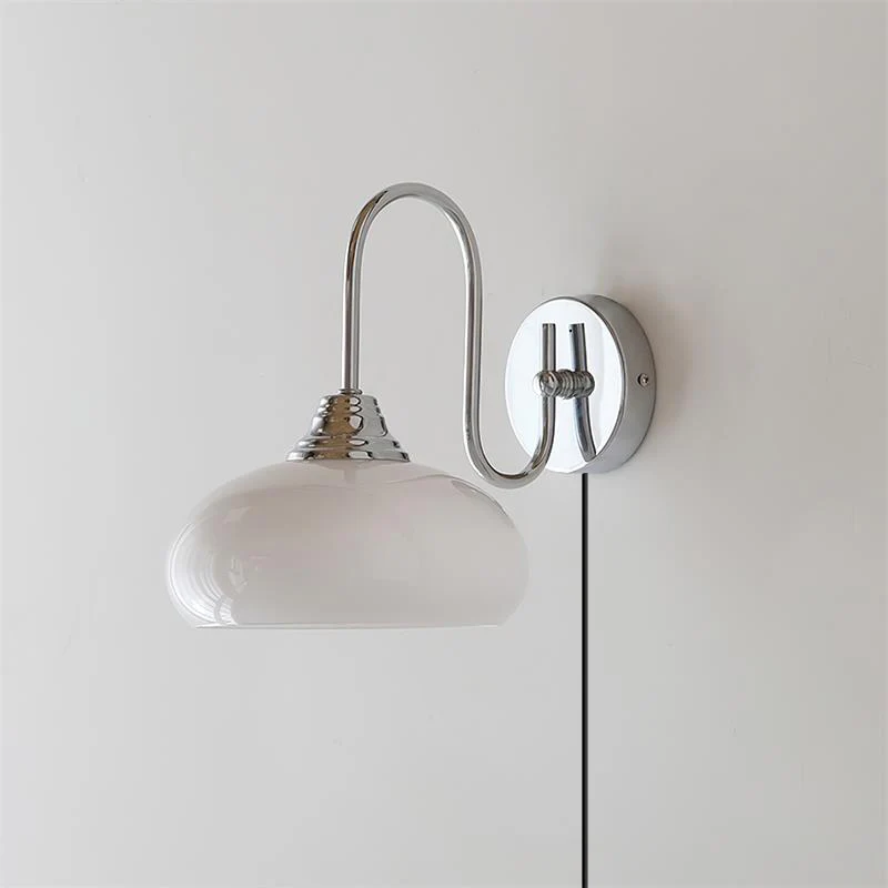 Hailie Glass Plug-in Wall Lamp