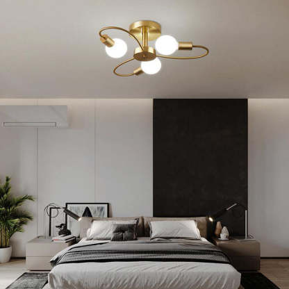 Valentina ceiling light fixture in a modern bedroom setting