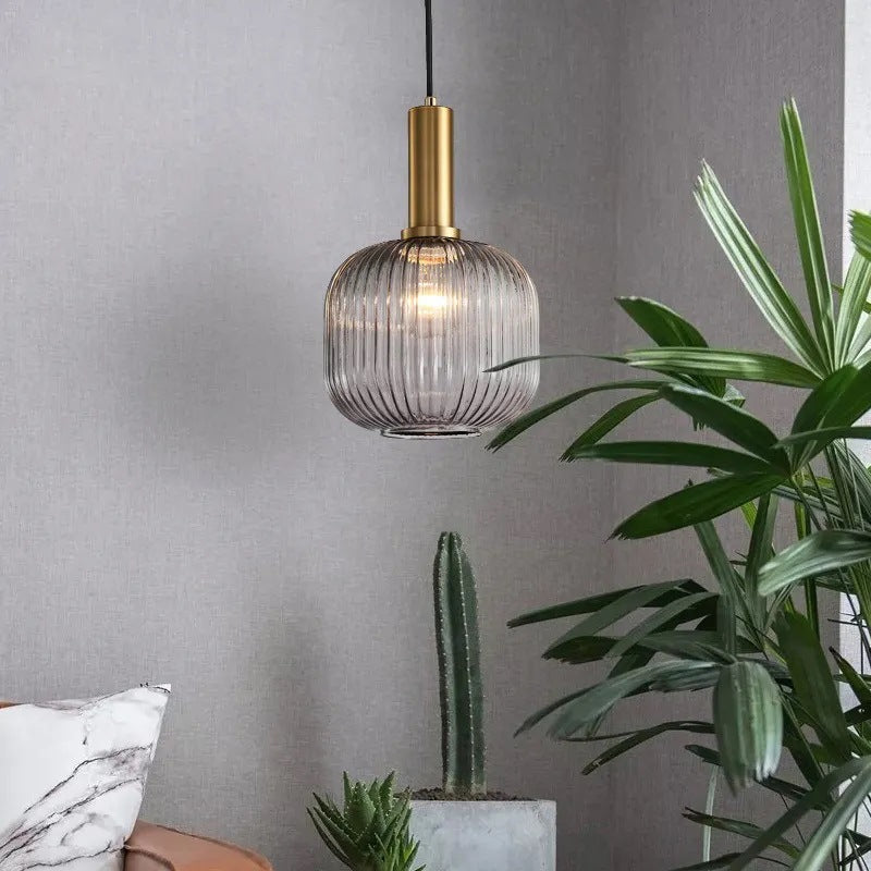 Hailie glass pendant light for kitchen island lighting.