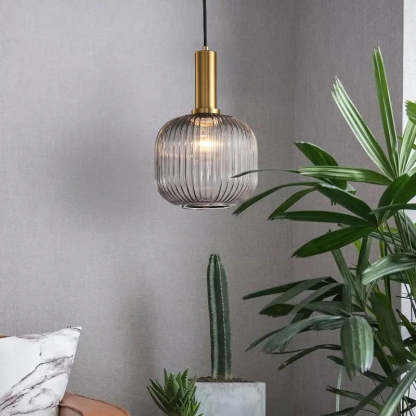 Hailie glass pendant light for kitchen island lighting.