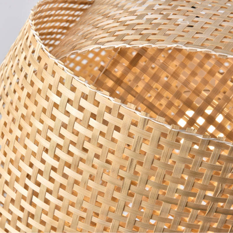 Close-up of Rattan Pendant Light Shade